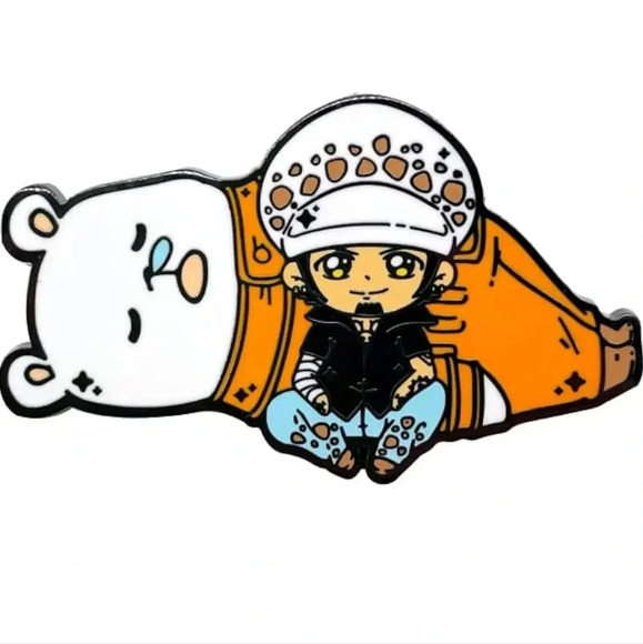 Sleeping bear enamel brooch pin accessories backpack men's one piece anime pins - Picture 1 of 3